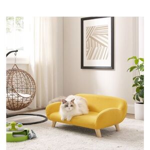 Like New Sam's Pets Akkeri Plush Dog Couch, Yellow